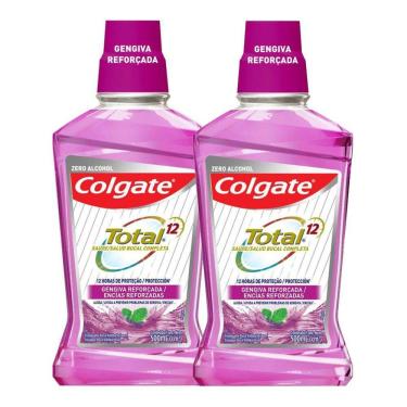 Imagem de Kit 2 Enxaguante Bucal Colgate Total Prevenção Ativa Gengiva Saudável 500ml