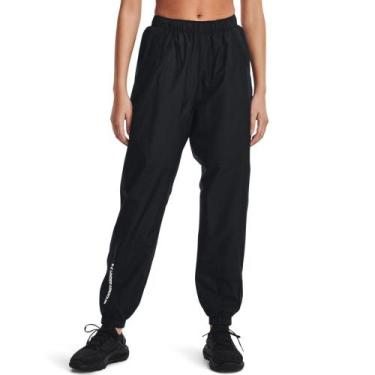 Imagem de Calça de Treino Feminina Under Armour Rush Woven Pant, Preto, GG