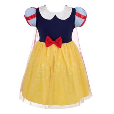 Imagem de Dressy Daisy Vestido de princesa, vestido de festa de Halloween, saia de tule, roupa de verão com capa para meninas, tamanho 6, estilo 2