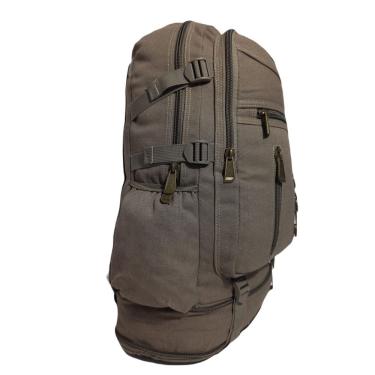 Imagem de Mochila Camping Trilha Viagem Lona Bege - KVN 50 Litros