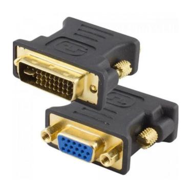 Imagem de Adaptador Dvi Macho Para Vga Fêmea 24+1 Oem Emenda Generico