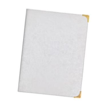 Imagem de oshhni Capa de Cardápio de Restaurante 6 Vistas Manga Transparente Comercial Tamanho A4 Pasta de Cardápios Livro de Cardápios para Hotel Bar Festa Café, Branco