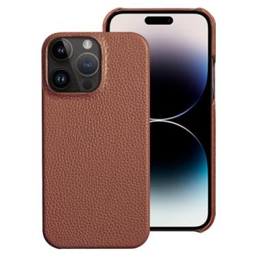 Imagem de Capa de telefone de couro de vaca para iPhone 15 14 Pro Max 15Pro 14Pro 13Pro Max 11 12 Pro Max Capa traseira, marrom, iPhone 7Plus, 8Plus