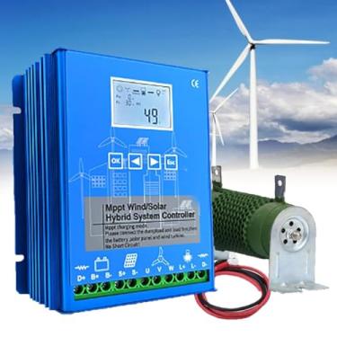 Imagem de HYZHANHONG Controlador de Carga Híbrido Eólica e Solar, Controlador de Carga Eólica e Solar de 8000W, Controlador de Bateria Autónomo 12V 24V 48V Fora da Rede MPPT,48V