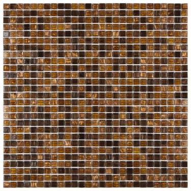 Imagem de Pastilha de Vidro Glass Mosaic 30,5cmx30,5cm Placas Marrom