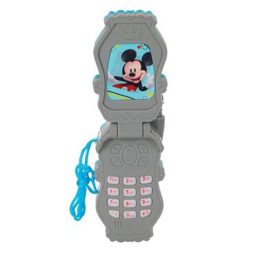 Imagem de Celular de Brinquedo Smartphone Flip Mickey Azul C/Luz e Som