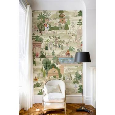 Imagem de Papel de parede mural de parede para berçário de fundo de palácio papel de parede castelo dos sonhos papel de parede quarto de crianças quarto (149.9 cm L x 248.9 cm A) desenho animado grande TV fundo