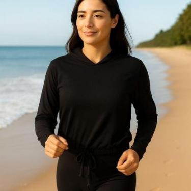 Imagem de Blusa Feminina UV 50+ com Capuz Proteção Solar-Feminino