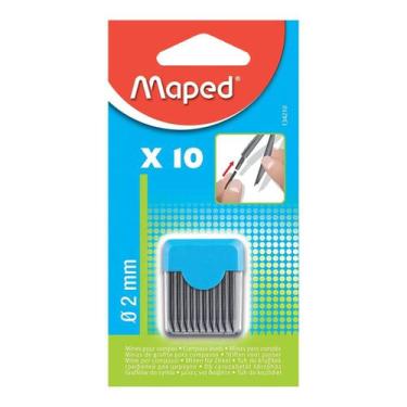 Imagem de Refil P/ Compasso Grafite 2.0mm 10 Unidades - Maped Escolar  Geometria