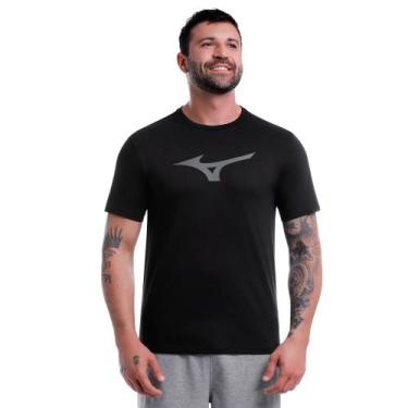 Imagem de Camiseta Masculina Mizuno Basic Big Preto/Cinza, Preto, M