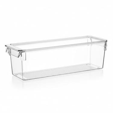 Imagem de Caixa Organizadora Alta com Tampa Geladeira P (36x10x10cm) Mood