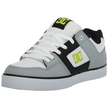Imagem de DC Tênis masculino casual para skate, Branco/Limão, 9