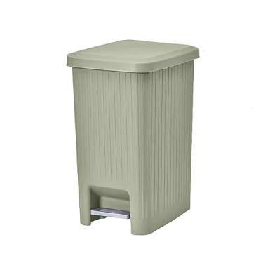 Imagem de Caixote do lixo de cozinha grande capacidade Footdal com tampa Liviroom banheiro quarto Bin, plástico, 10L/15L Lixeira/B/10L