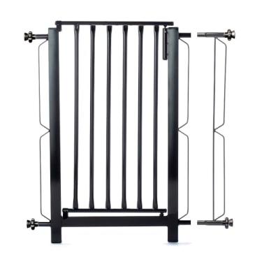 Imagem de Grade Master, Grade e portão para cachorro bebê pet, vãos de 71cm a 75cm - Preto