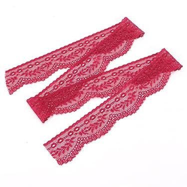 Imagem de Fita roxa com acabamento em renda, padrão floral, 10 jardas, material de nylon macio para fazer laço de cabelo, embrulho de presente, 4 cm de largura