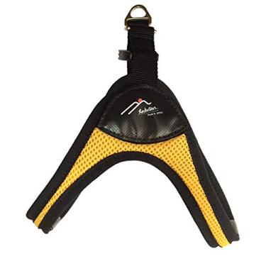 Imagem de Hakusan] Peitoral confortável feito no Japão, confortável, fácil de colocar, fivelas YKK, patch removível, P - cachorro pequeno e médio, amarelo