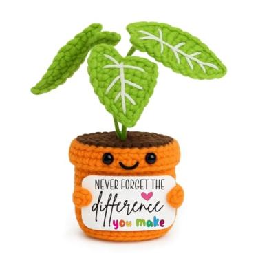 Imagem de TKGIFTHOT Thank You Gift - Emotional Crochet Plant Support - Never Forget The Difference You Make Gifts for Birthday, Retirement, Appreciation Gifts for Teacher, Coworkers, Boss, Mentor, Nurse