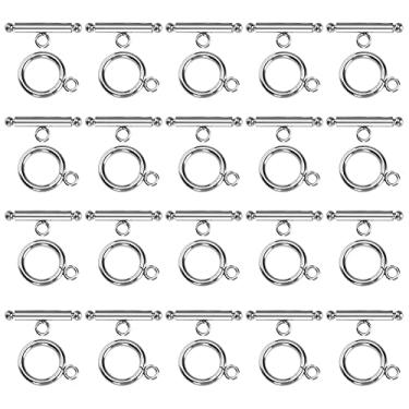 Imagem de Generic Kit Prático de Fivela OT Redonda de Aço Inoxidável Com Fechos de Alternância de Pulseira para Suprimentos de Fabricação de Joias DIY, Conjunto de 20 para Fabricação de Pulseiras e Colares