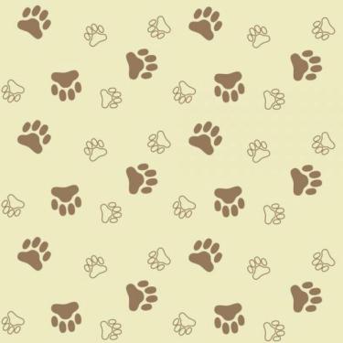 Imagem de Papel De Parede Infantil Patinhas Cachorro