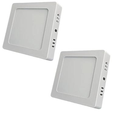 Imagem de Kit Com 2 Painéis Plafon Led Sobrepor Quadrado 6w 6500k Max-0371