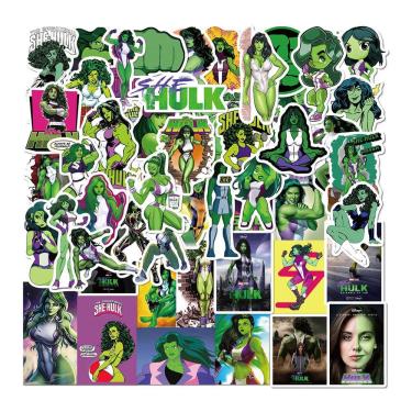 Imagem de Adesivos de vinil impermeável Shes-Hulks, anime, 52 unidades/lote, 5-7 cm