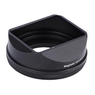 Imagem de EBTOOLS Capa de Lente Quadrada de Metal para Fuji X-E5 X100VI, Magnética ou Roscada, Liga de Alumínio Premium, Suprimindo Reflexo e Brilho da Lente (Preto)