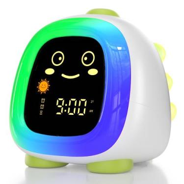 Imagem de Relógio analoi Kids Alarm Digital, em forma de coelho, 13x12 cm, 100-2