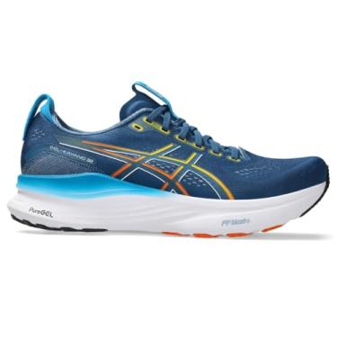 Imagem de ASICS Tênis de corrida masculino Gel-Kayano 32, Azul crepúsculo/Anzu, 14 Wide