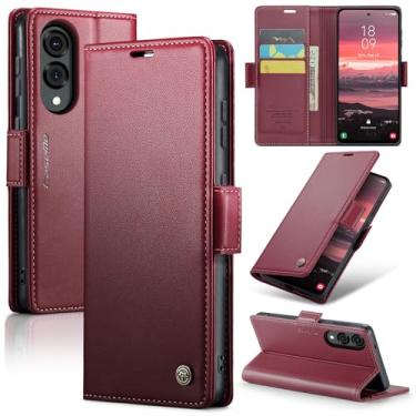 Imagem de owlhold Capa carteira para Samsung Galaxy S25 Edge, capa magnética flip, bloqueio RFID, 3 porta-cartões, suporte, couro PU moderno, capa de telefone TPU à prova de choque para Samsung Galaxy S25 Edge