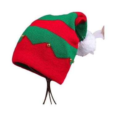 Imagem de Gorro De Tricô Quente Com Design Decorativo De Natal, Proteção Casual 