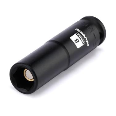 Imagem de MIXPOWER Soquete de impacto magnético profundo de 1/10.2 cm, 6 pontos, 8 mm, métrico, CR-MO