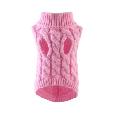 Imagem de Suéter De Malha Quente Para Cães Pequenos Moda Outono Inverno Cor Sóli