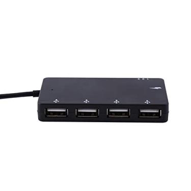 Imagem de Luqeeg Hub de Carregamento Micro USB de 4 Portas para Smartphone, Tablet, Adaptador de Extensão OTG para Disco U, Mouse, Teclado, e, Hub de Dados USB 2.0 para Conectividade de Vários Dispositivos