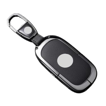 Imagem de Capa de chave de carro de liga de zinco adequada compatível com Polestones Rox 01 Jishi Shape Controle Remoto Decoração Capa Shell Chaveiro Chave Fob Capa Cas(Style 4-Black)