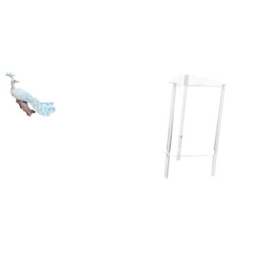 Imagem de Whtkoph Escultura Minimalista de Pavão em Acrílico, Estatueta Moderna Decorativa para Jardim, Artesanato, Estátua Transparente para Casa, Sala de Estar, Quart