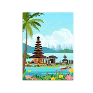 Imagem de Pôster paisagem - Torre Flores Chiang Mai - Impressões em Tela - Imagem Moderna Natureza para Sala de Estar Decoração 30x40cm Sem Moldura