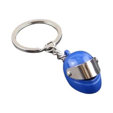 Imagem de Chaveiro De Capacete De Motocicleta 3D Para Homens, Mini Modelo Estére