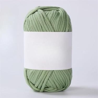 Imagem de Fio tubular - 1 pacote de 100 g - 72% algodão 28% nylon - nº 5 volumoso - 100 m - para tricô, crochê e amigurumi (16 verde abacate)