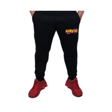 Imagem de Moletom Naruto Calça De Frio Flanelada Agasalho Inverno, Preto, P