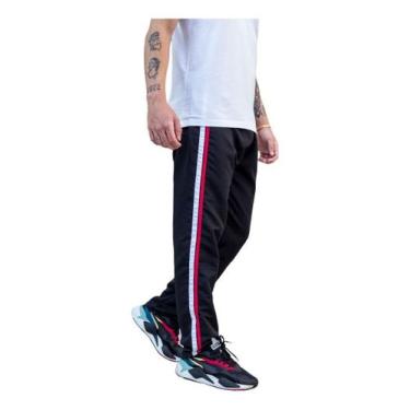 Imagem de Calça Masc Tactel 1 Bolso Agasalho Inverno Esportiva 073 - FR, Preto, 