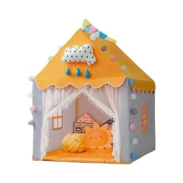 Imagem de Tenda Castelo De Princesa Rosa Para Meninas 1,35M Tendas Portáteis Dob