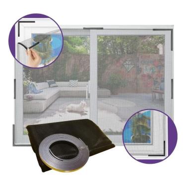 Imagem de 2X Tela Mosquiteiro Janela Com Fita Magnética Contra Mosquit