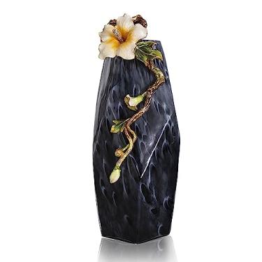 Imagem de SGeneE Vaso de vidro, vaso de flores esmaltado moderno para decoração de casa, vaso de flores elegante para centros de mesa, sala de estar, quarto, entrada, mesa de jantar, presente para casamento