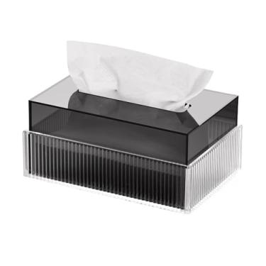 Imagem de Mesa de jantar de restaurante moderna capa de caixa de lenços de papel leve luxuoso escritório sala de conferências guardanapo acrílico dispensador facial mesa (grande)