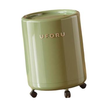 Imagem de Baoblaze Lixeira multifuncional com rodas, criativa e, ideal para casa, quarto, banheiro, cozinha cômoda, Verde