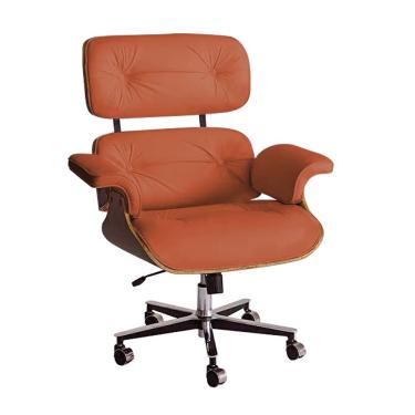 Imagem de Poltrona Charles Eames Office Exec Couro Sintético Caramelo