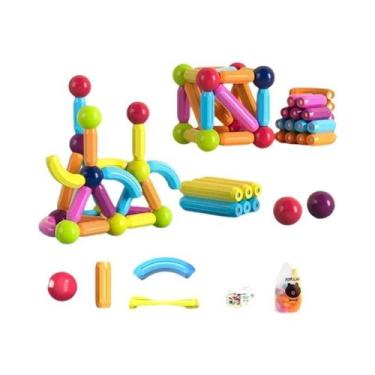 Imagem de Conjunto De Blocos Magnéticos Montessori Para Crianças, Brinquedos Edu