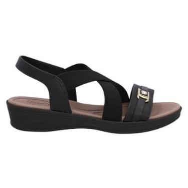 Imagem de Sandália Usaflex Elástico Feminina - Preto 35-Feminino