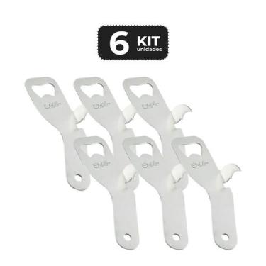 Imagem de Kit 6 abridor inox pro para garrafas e latas 14,5 cm - Chef Line