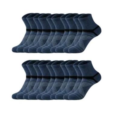 Imagem de Meias Esportivas Pretas Masculinas, 3/5/10/20 Pares, Respiráveis, Casu
